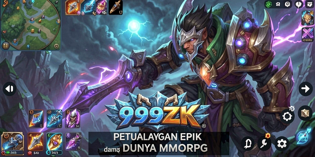 Tampilan gameplay yang epik dalam 999ZK dengan petualangan yang mendebarkan.