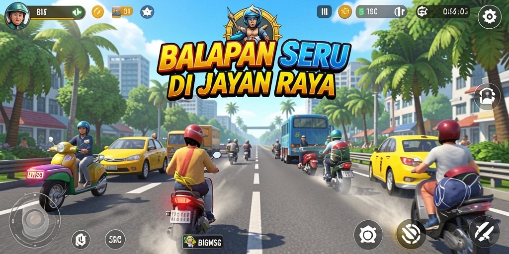 Tampilan gameplay BIGMSG yang menegangkan dan menarik.