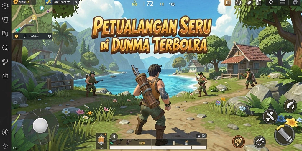 Gameplay GIGA33 yang menakjubkan dalam dunia terbuka.