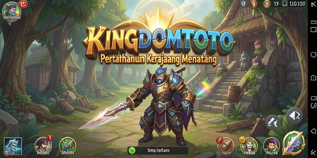 Tampilan permainan KINGDOMTOTO saat bertahan dari serangan musuh.