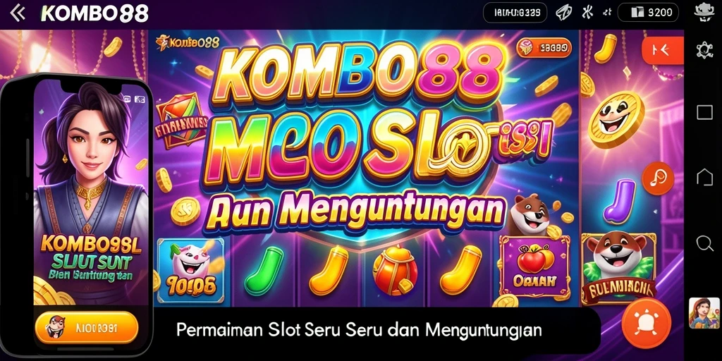 Screenshot gameplay KOMBO88 yang menampilkan banyak tema Slot.