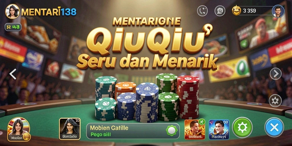 Screenshot gameplay MENTARI138 yang menampilkan pertempuran QiuQiu