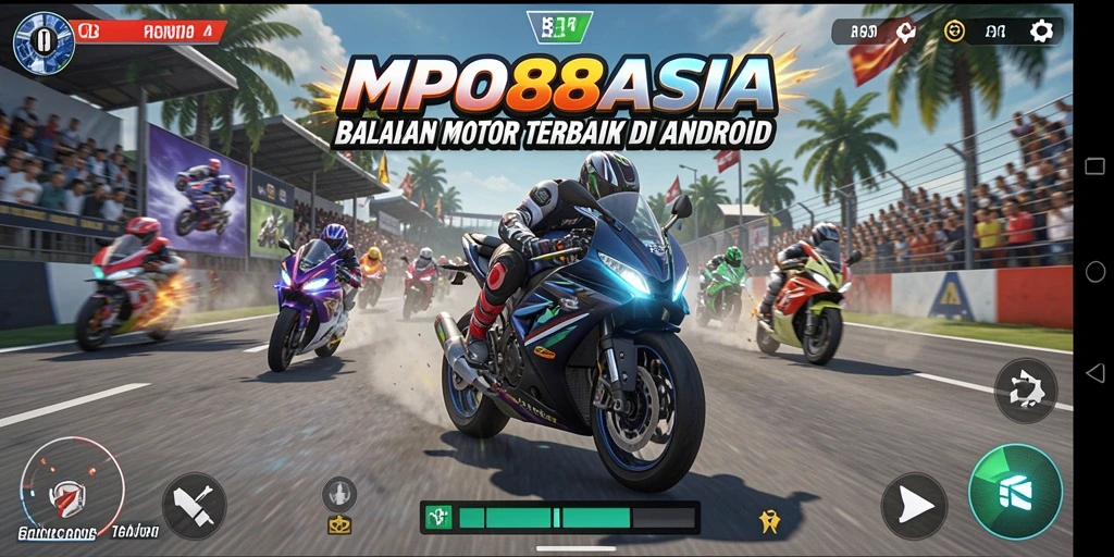 Tampilan seru dari balapan motor di MPO88ASIA.