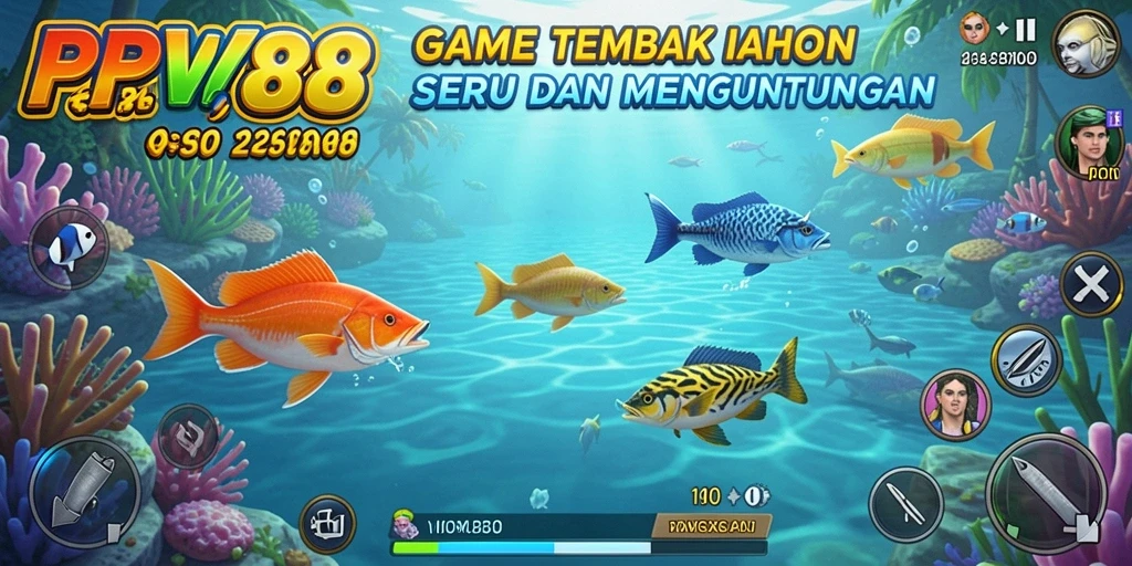 Screenshot gameplay Tembak Ikan di PPV88 yang menegangkan.