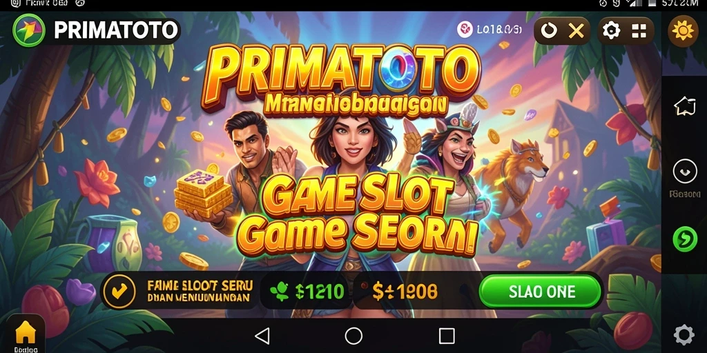 Screenshot gameplay Slot yang menampilkan putaran dan bonus PRIMATOTO.