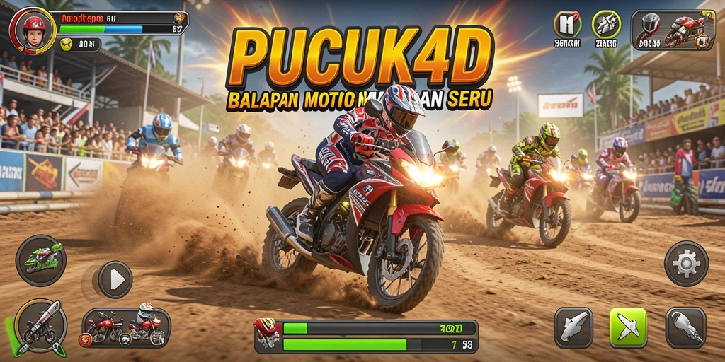 Gameplay mendebarkan dalam balapan motor PUCUK4D yang penuh aksi.