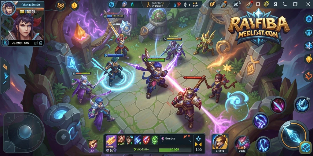 Tampilan gameplay MOBA RAFI88 yang menegangkan dan penuh aksi.