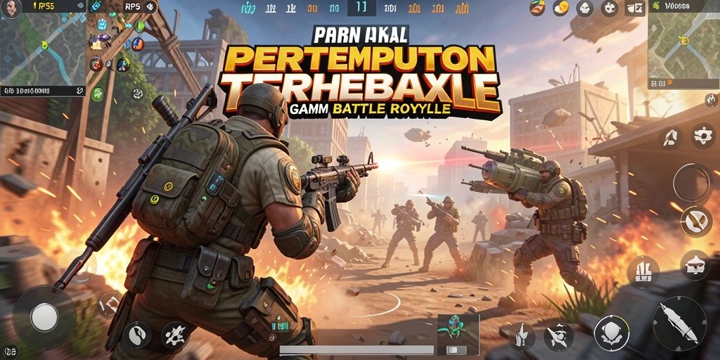 Screenshot gameplay RP55 dengan aksi pertempuran seru.