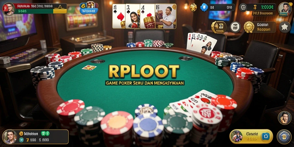 Tampilan gameplay seru saat bermain poker di RPLOOT.