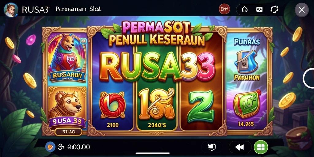 Tampilan layar permainan Slot RUSA33 yang menawan.