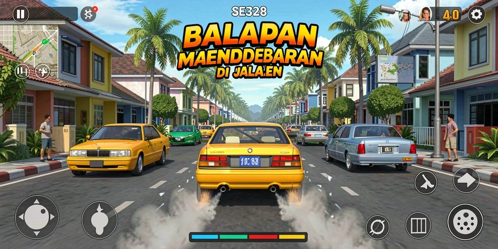 Gameplay SE328 yang mendebarkan dengan balapan cepat dan grafis menakjubkan.