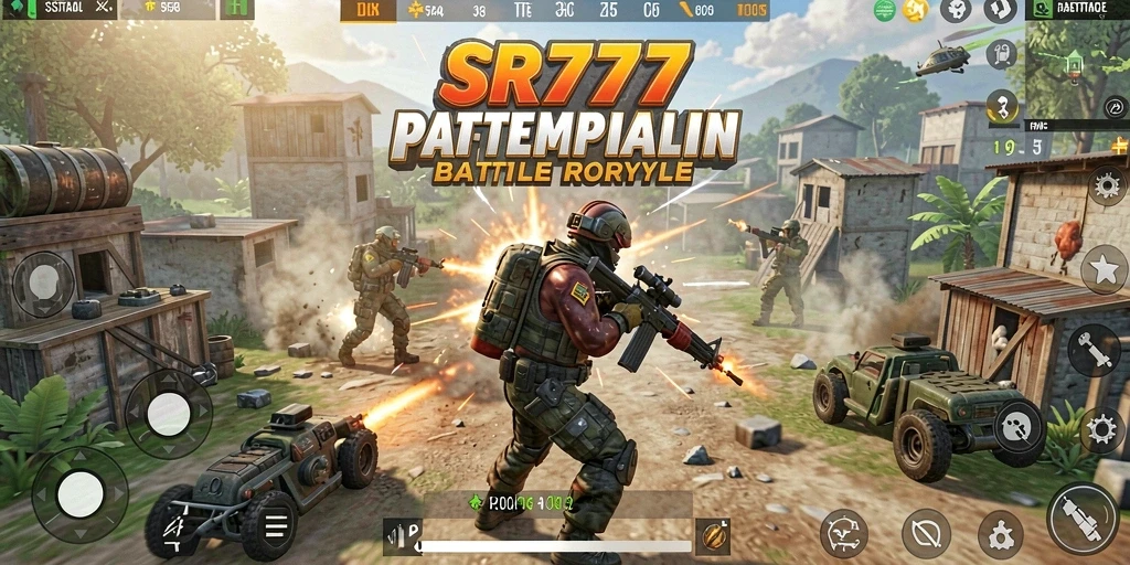 Tampilan gameplay SR777 yang seru dan mendebarkan dalam pertempuran Battle Royale.