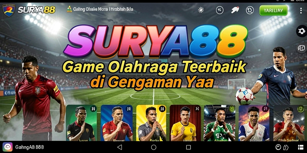 Tampilan gameplay seru dari SURYA88 yang menampilkan aksi olahraga terbaik.