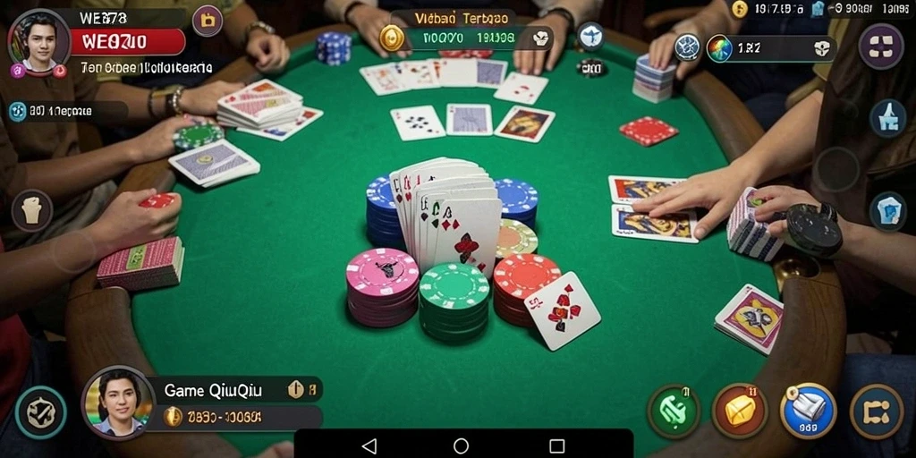 Tampilan gameplay QiuQiu yang menarik dan kompetitif.